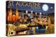 St. Augustine, Florida - Night Scene-Lantern Press-Stretched Canvas