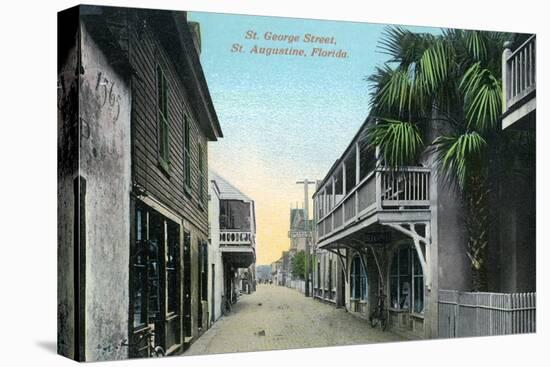 St. Augustine, Florida - St. George Street Scene-Lantern Press-Stretched Canvas