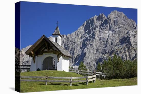 St. Barbara Chapel Near Biberwier in Tyrol, Mountain Scenery of the Mieminger Chain-Uwe Steffens-Premier Image Canvas