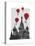 St Basil's Cathedral and Red Hot Air Balloons-Fab Funky-Stretched Canvas