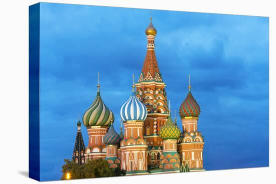 St. Basil's Cathedral lit up at night, UNESCO World Heritage Site, Moscow, Russia, Europe-Miles Ertman-Premier Image Canvas