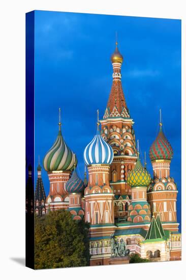 St. Basil's Cathedral lit up at night, UNESCO World Heritage Site, Moscow, Russia, Europe-Miles Ertman-Premier Image Canvas