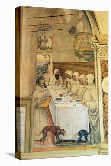 St. Benedict Finds Flour and Feeds the Monks, from the Life of St. Benedict, 1497-98-L. Signorelli and G. Sodoma-Premier Image Canvas