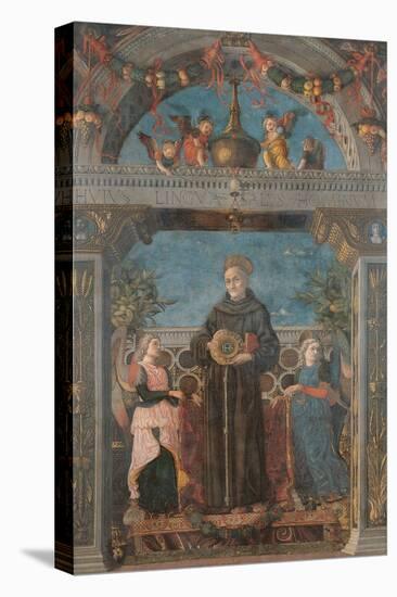 St Bernardine of Siena and Angels-Andrea Mantegna-Premier Image Canvas