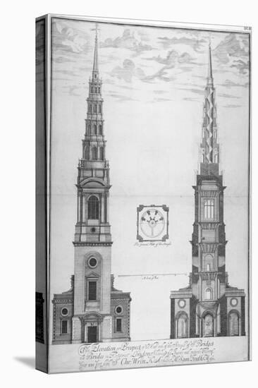 St Bride's Church, Fleet Street, City of London, 1700-William Emmett-Premier Image Canvas
