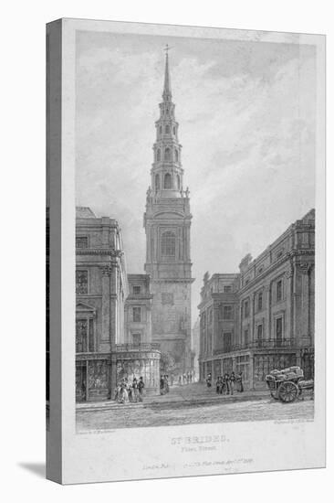 St Bride's Church, Fleet Street, City of London, 1839-John Le Keux-Premier Image Canvas