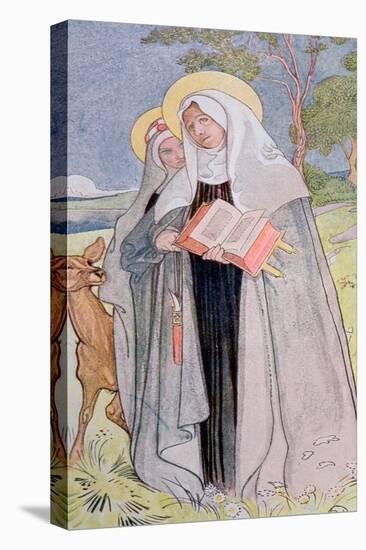 St. Bridget of Sweden Illustration from a Book on Famous Women of Sweden, 1900-Carl Larsson-Premier Image Canvas