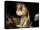 St. Bruno (1030-1101) Praying in the Desert, 1763-Jean Bernard Restout-Premier Image Canvas