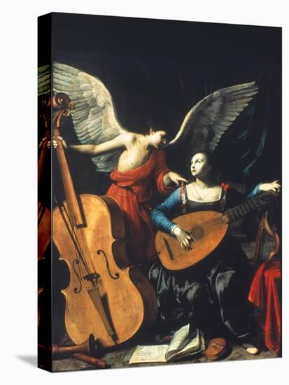 St. Cecilia And The Angel-Carlo Saraceni-Premier Image Canvas