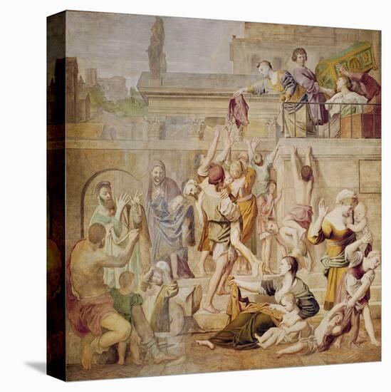 St. Cecilia Distributing Alms, C.1612-15-Domenichino-Premier Image Canvas
