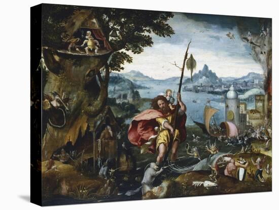 St Christopher Crossing the River, 1506-C1527-Jan De Cock-Premier Image Canvas