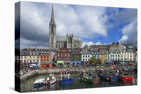 St Coleman's Cathedral from the Harbour, Cobh,County Cork, Ireland-null-Premier Image Canvas