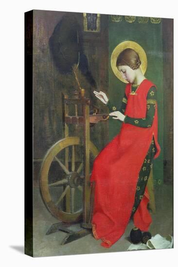 St. Elizabeth of Hungary Spinning Wool for the Poor, C. 1895-Marianne Stokes-Premier Image Canvas