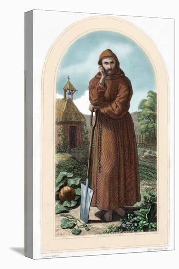 St. Fiacre. Irish Hermit Monk Born in 7th Century. Patron of Gardeners. Nineteenth Century…-null-Premier Image Canvas