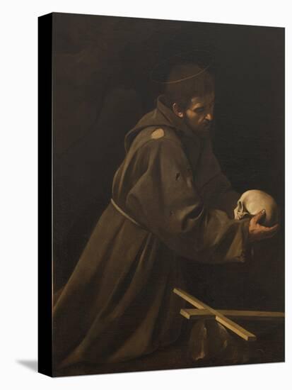 St Francis in Meditation-Caravaggio-Premier Image Canvas