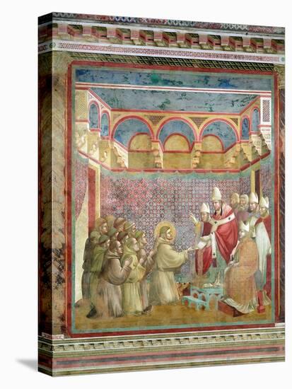 St. Francis Receives Approval of His "Regula Prima" from Pope Innocent III in 1210, 1297-99-Giotto di Bondone-Premier Image Canvas