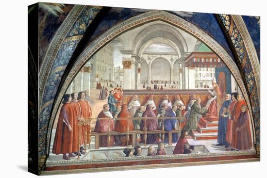 St. Francis Receiving the Rule of the Order from Pope Honorius-Domenico Ghirlandaio-Premier Image Canvas