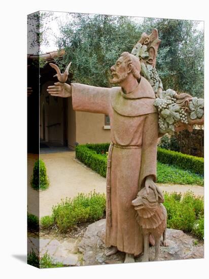 St. Francis Statue at the St. Francis Vineyards and Winery, Sonoma Valley, California, USA-Julie Eggers-Premier Image Canvas