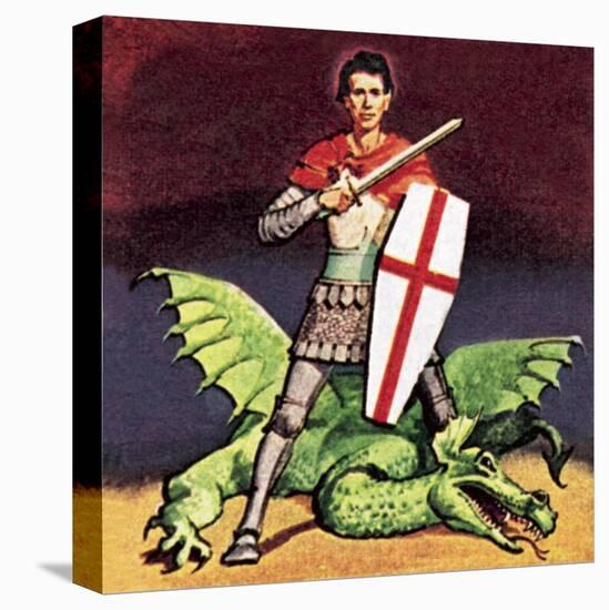 St George and the Dragon-English School-Premier Image Canvas