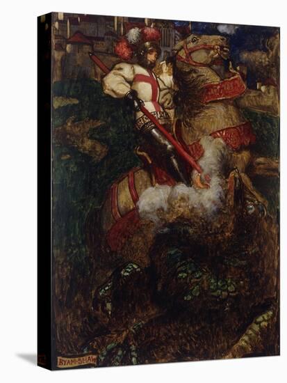 St George Slaying the Dragon, 1908-John Byam Shaw-Premier Image Canvas