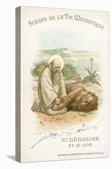 St Gerasimus and the Lion-null-Premier Image Canvas