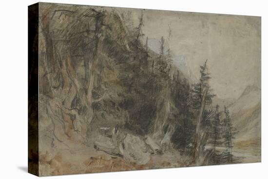 St Gothard and Mont Blanc Sketchbook [Finberg LXXV], Chamonix and Mont Blanc-J. M. W. Turner-Premier Image Canvas