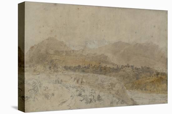 St Gothard and Mont Blanc Sketchbook [Finberg LXXV], Mont Blanc from the Arve Valley-J. M. W. Turner-Premier Image Canvas