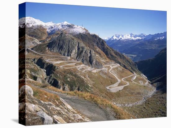 St. Gotthard Pass, with First Autumn Snow on the Mountains, in Ticino, Switzerland-Richard Ashworth-Premier Image Canvas