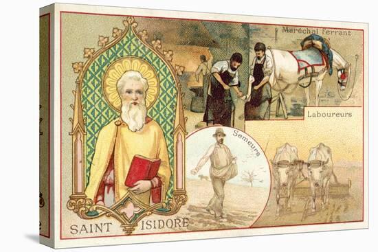 St Isidore, Patron Saint of Farmers and Day Labourers-null-Premier Image Canvas