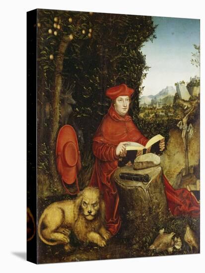 St. Jerome Reading-Lucas Cranach the Elder-Premier Image Canvas