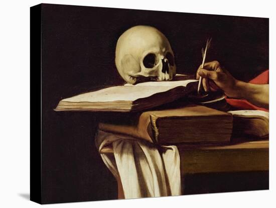 St. Jerome Writing, C.1604 (Detail)-Caravaggio-Premier Image Canvas