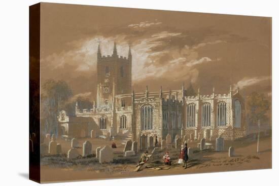 St John's Church, Newcastle, 1848 (Bodycolour, Pencil and W/C on Paper)-Isaac Shaw-Premier Image Canvas