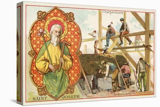 St Joseph, Patron Saint of Carpenters and Roofers-null-Premier Image Canvas