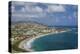 St. Kitts and Nevis, St. Kitts. Frigate Bay of the South Peninsula from Sir Timothy's Hill, morning-Walter Bibikow-Premier Image Canvas