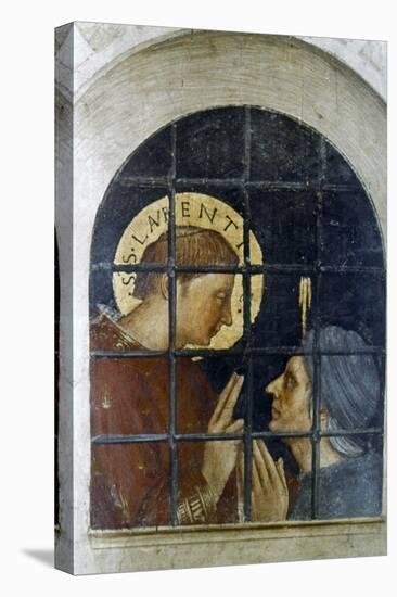 St Laurence Converting His Gaoler, Early 15th Century-Fra Angelico-Premier Image Canvas