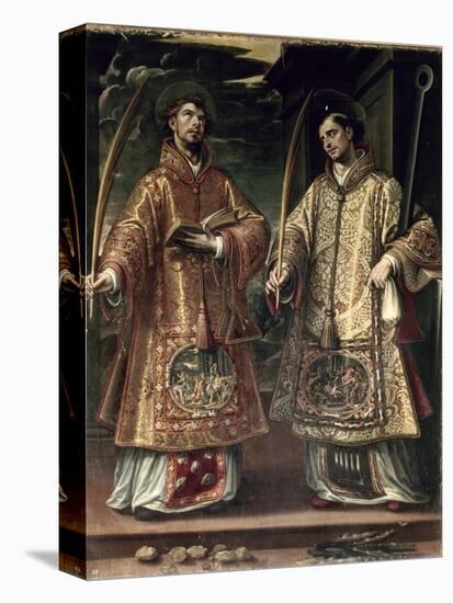St. Lawrence and St. Stephen, 1580-Alonso Sanchez Coello-Premier Image Canvas