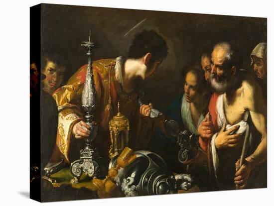 St. Lawrence Distributing the Treasures of the Church, c.1625-Bernardo Strozzi-Premier Image Canvas