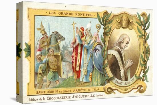 St Leo the Great Stops Attila the Hun's Conquest of Italy, 452-null-Premier Image Canvas