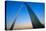 St. Louis Arch at Sunset with Eads Bridge, MO-null-Premier Image Canvas