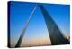 St. Louis Arch at Sunset with Eads Bridge, MO-null-Premier Image Canvas