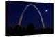 St. Louis Arch with Starburst Moon-Galloimages Online-Premier Image Canvas