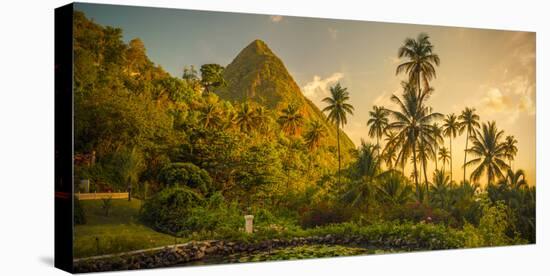 St Lucia, Soufriere, Sugar Beach Resort, Formerly Jalousie Plantation Resort and Gros Piton-Alan Copson-Premier Image Canvas