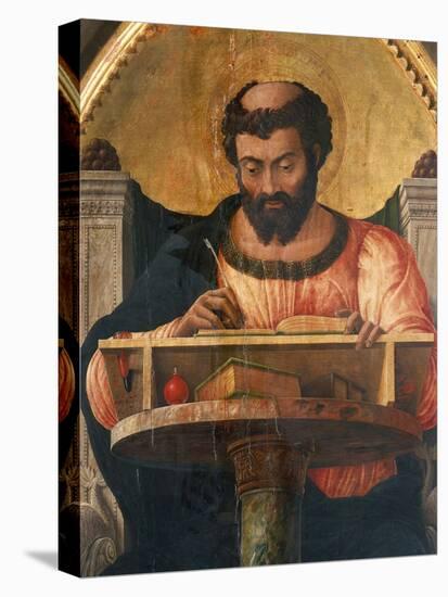 St Luke at His Desk, Detail from Altarpiece of St Luke-Andrea Mantegna-Premier Image Canvas