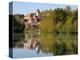 St. Mang Monastery and Basilica Reflected in the River Lech, Fussen, Bavaria (Bayern), Germany-Gary Cook-Premier Image Canvas