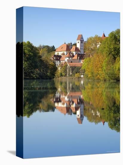 St. Mang Monastery and Basilica Reflected in the River Lech, Fussen, Bavaria (Bayern), Germany-Gary Cook-Premier Image Canvas