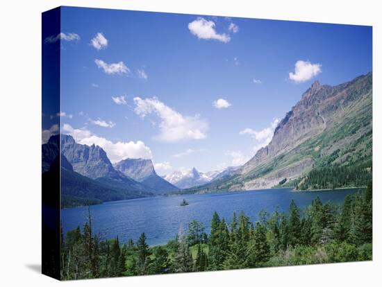 St. Mary Lake and Wild Goose Island, Glacier National Park, Rocky Mountains, USA-Geoff Renner-Premier Image Canvas