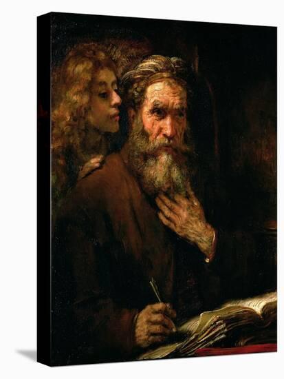 St. Matthew and the Angel, 1655-60-Rembrandt van Rijn-Premier Image Canvas