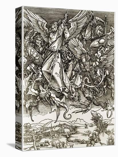 St. Michael Fighting the Dragon-Albrecht Dürer-Premier Image Canvas