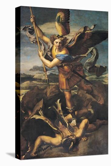 St. Michael Overwhelming the Demon, 1518-Raphael-Premier Image Canvas