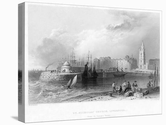 St Nicholas' Church, Liverpool, 1841-William Henry Bartlett-Premier Image Canvas